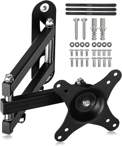 Full Motion TV Wandbeugel - Monitor Muursteun - Draaibare - tot 13kg - voor 15-32 Inch LED/LCD Monitoren - Zwart
