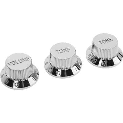 3 STKS Elektrische Bas Volume Knop Plastic 2T1V Fijne Afwerking Gitaar Potentiometer Knop voor zilver