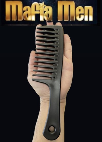Mafia Men Kam - Grove kam - Professional Haar Kam - styling kam - Zwarte Kam - Kappers kam - Barbier Kam