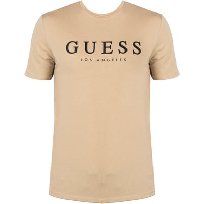 Guess T-Shirt Leo Mannen beige