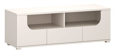 Selsey Valles – TV-meubel met lade en open vakken, 130 cm, kasjmiergrijs