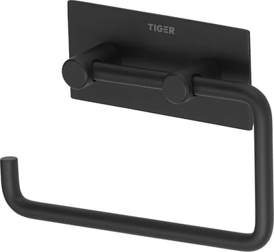 Tiger Square - WC rolhouder zonder klep - Zonder boren - 3M tape - Mat zwart