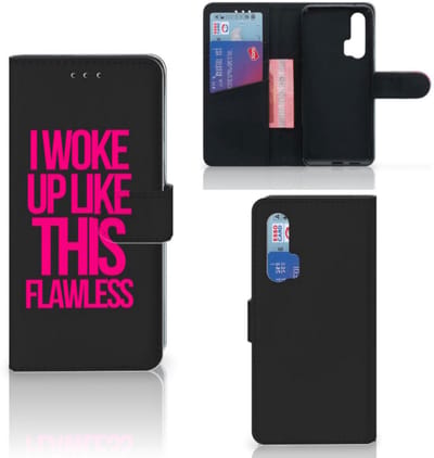 Honor 20 Pro Hoesje met naam Woke Up - Origineel Cadeau Zelf Maken