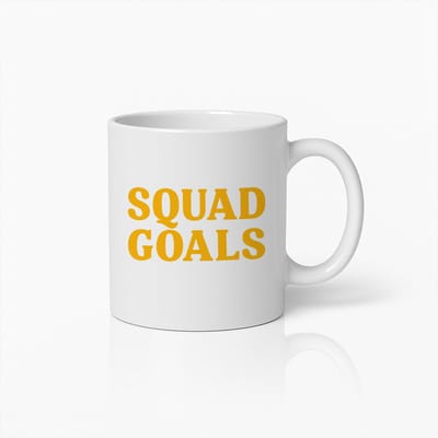 Squad Goals Mok 330ml – Grappige Vriendschap Koffiebeker – Perfect Cadeau voor Vrienden en Teamgeest