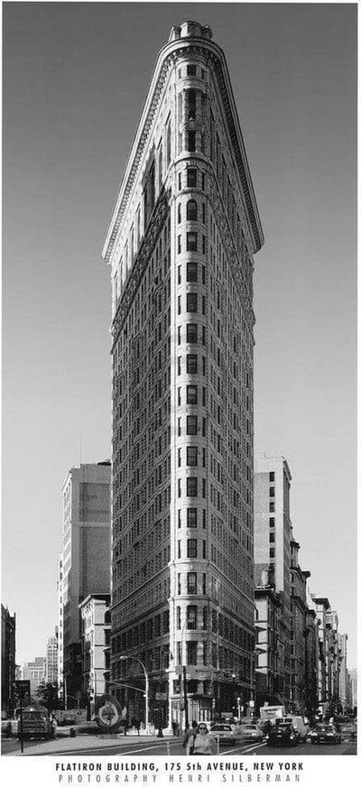 Kunstdruk Henri Silberman - Flatiron Building 50x100cm