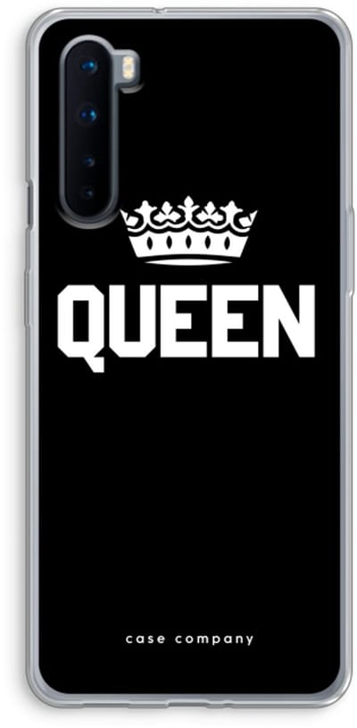 Case Company® - Hoesje geschikt voor OnePlus Nord hoesje - Queen zwart - Soft Cover Telefoonhoesje - Bescherming aan alle Kanten en Schermrand