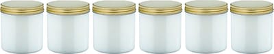Luxe Verzorgende Bodyscrub-Gel Bamboe - 400 gram - Pot met gouden deksel - set van 6 stuks - Hydraterende Lichaamsscrub