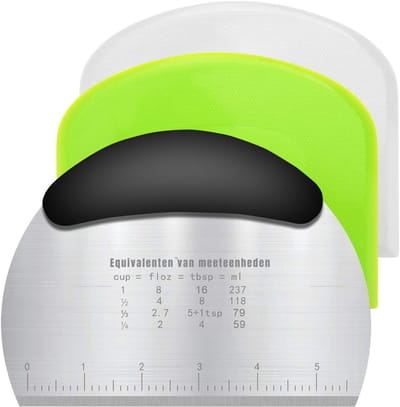 YOR® Deegsteker - Deegschraper - Deegsnijder - ‎Meerkleurig - 16cm x 10cm x 1cm