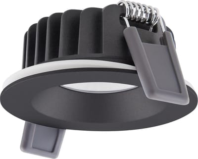 Ledvance LED inbouwspot zwart 6W/927 480lm 36º Dimbaar IP65 | zaagmaat 6.8cm | Geen fitting | Extra Warm Wit | 6 watt | 50.000 Branduren