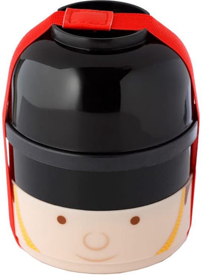 Londense Wachter- Gestapelde Ronde Bento box Lunchtrommel - 13x10x10cm (LxBxD)