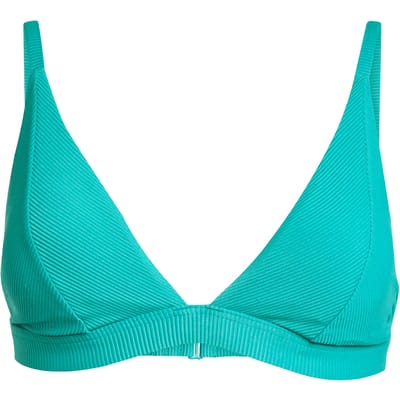 adidas Sportswear Iconisea Ribbed Padded Triangle Bikinitopje - Dames - Groen