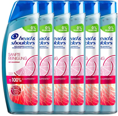 Head & Shoulders Sanfte Reinigung met Grapefruit – Anti-roos Shampoo – 6 x 250 ml
