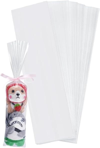Doorzichtige plastic polyzakken 100 stuks 4"x16" voor opbergtas sieraden - waterdicht - verpakking verzending opslag