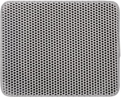 Kattenbak Mat - Schoonloopmat Kattenbak - Kattenbakmat - Katten Grit Opvanger - Voorlegmat kattenbak - Katten Mat - Kattenbak Accessoires - Netheid in huis - Waterdicht - Dubbele laag - Honingraatstructuur - 30x30cm -Grijs