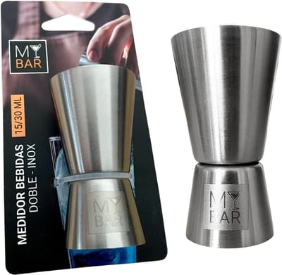 Inox Barmaatje - 30ml / 15ml - Maatbekertje - Drankmaatje - RVS Barmaat - RVS - Cocktail Maatje - Drinkmaatje - Maatbeker - 3cl - 1.5cl - Sterke drank - Alcohol Maatbekertje - INOX - Roestvrij Staal - Zilver