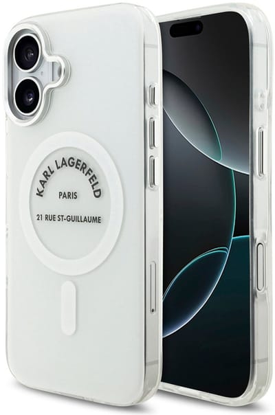 Karl Lagerfeld Back Cover Case iPhone 17 - Transparant - MagSafe-compatibel - Schokabsorberend design