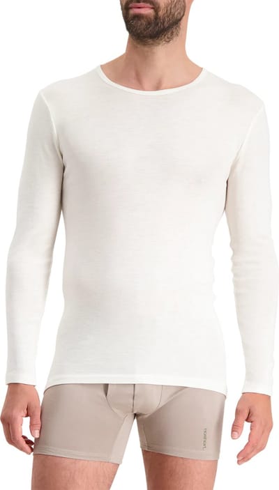 Noshirt Long Sleeve Merino Wool - Ondershirts - Ronde Hals - Ecru - S