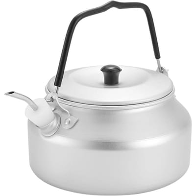 Bouilloire de Camping Portable Légère en Alliage d'Aluminium Casserole à Café de Camp avec Bec Verseur Allongé en Acier Inoxydable pour Extérieur