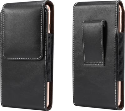 Leren flip tasje hoesje - Bevestiging broek riem - Telefoonhoesje geschikt voor Samsung Galaxy A04