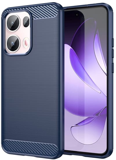Coverup Hoesje - Geschikt voor OPPO Reno13 Pro 5G Hoesje - Coverup Armor Brushed TPU Back Cover - Blauw