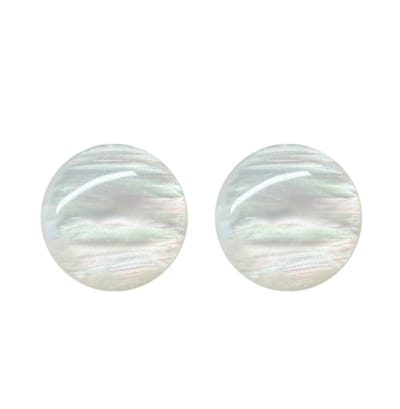 Clip oorbellen opaal wit 2 cm