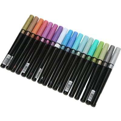 18 Kleuren Metallic Markerpennen Soepeler Schrijven Geurloos Sneldrogend Verfmarkers Set voor Graffiti Schilderen Kleuren gray