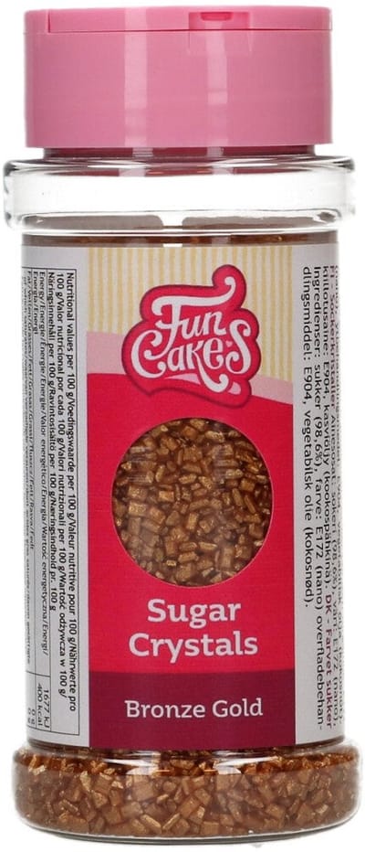 FunCakes Sugar Crystals Bronze Gold 80 g