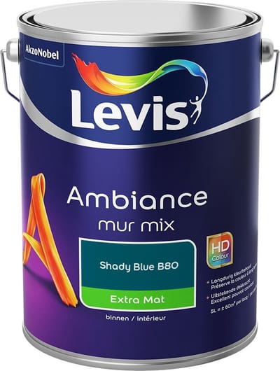 Levis - Ambiance Mur Extra Mat Mix - Shady Blue B80 - Mengverf - 5 L