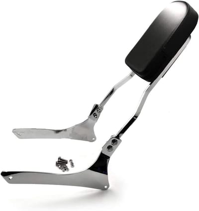 Universele Chromen Sissybar Rugleuning met Kussen voor Motorfiets Cruiser