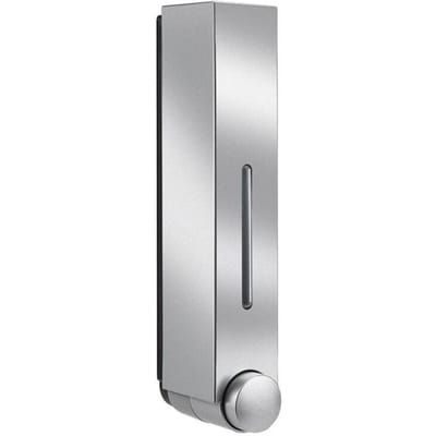 Zeepdispenser Wandmontage Handmatige Douche Zeepdispenser Douchegel Wasmiddel Dispenser Voor Badkamer Hotel zilver