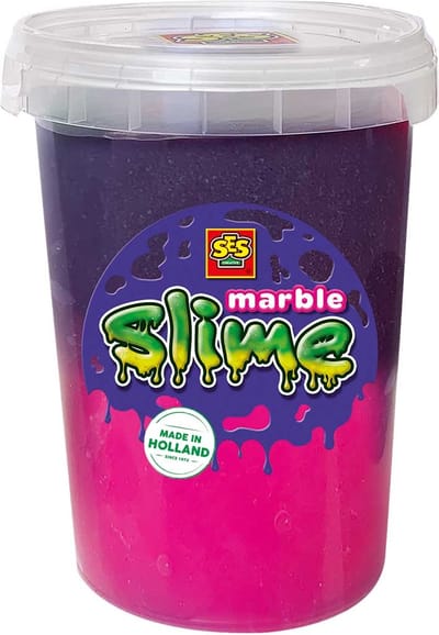 SES Creative - Marble slime - Roze en paarse slijm - Goed uitwasbaar – Kant en klare slijm om mee te spelen en ontdekken - Glutenvrij