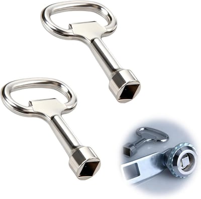 2pcs 8mm vierkante moersleutels - verwarmingsvent sleutel - universele sleutel voor radiatoren - kranen - elektrische kasten - sanitair gereedschap