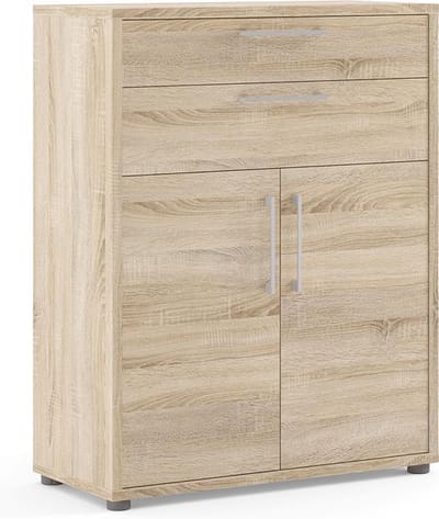 Prisme archiefkast 2 lades en 2 deuren eiken decor.