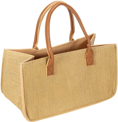 Tas van vilt met raffia-look, 50 cm x 25 cm x 25 cm