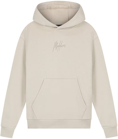Malelions striped signature hoodie in de kleur ecru.