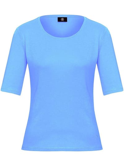 Shirt ronde hals model Velvet Van Bogner blauw