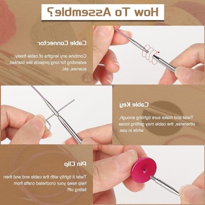 Tunisian Haakset met Verwisselbare Haaknaalden en Kabels, Ergonomische Metaal Haaknaalden 3mm-10mm voor het Maken van Dekens en Sjaals, Perfect Cadeau voor Creatieve Hobbyisten