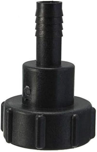 Slangstaartadapter 3/4 inch voor IBC Tote Tank, S60x6 grove draad waterconnector, zwarte kunststof slangconnector voor tuin, irrigatie en watervoorziening