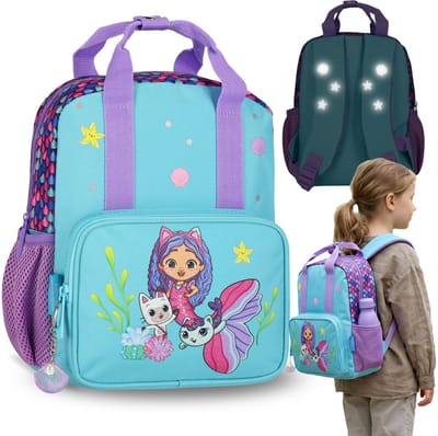 Gabby's Dollhouse Rugzak voor meisjes, kleine rugzak voor de kleuterschool en uitstapjes, met reflecterende elementen 6,5L