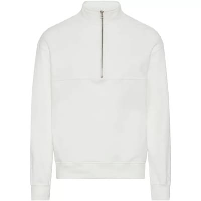 Sweatshirt 1/4 rits Colorful Standard Organic optical white