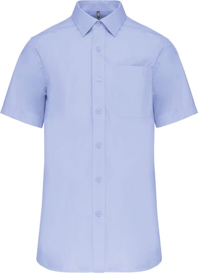 Kariban Heren poplin overhemd korte mouwen K543 - Bright Sky - 3XL