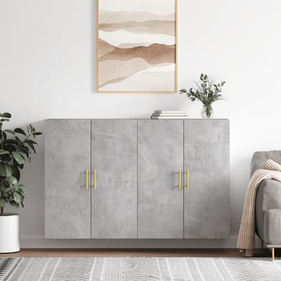 vidaXL - Hangkasten - 2 - st - 69,5x34x90 - cm - betongrijs