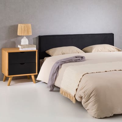 Hoofdbord KLAO 160 cm, gestoffeerd – Zwart