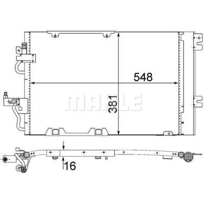 Condensator, airconditioning MAHLE AC 378 000S