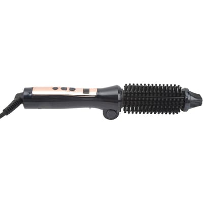 Fer à friser pliable Brosse lissante Température réglable Anti-brûlure Céramique Ionique Cheveux EU Plug