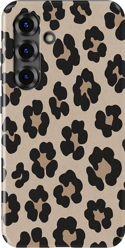 DripCase Luipaard Hoesje Samsung Galaxy S25 | Backcover met Mag | Hoesje met Dierenprint Samsung Galaxy S25 Leopard Light