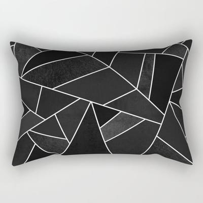 Moderne Eenvoudige Zwart-Witte Geometrische Lange Streep Kussensloop Bank Kussenhoes 30X50 without pillow core