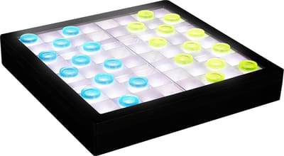 LED Dambord Spel - Modern Checkers Spel met Verlichting - Inclusief 24 Speelstukken - Perfect voor Gezelschapsspellen en Cadeaus