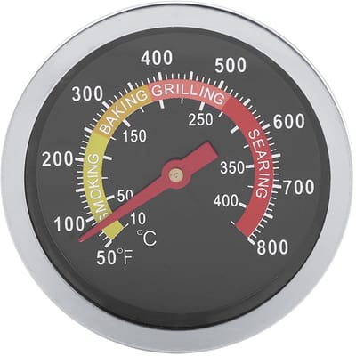 Dailygoods- Grillthermometer Hoge Precisie - Temperatuurweergave - Geschikt voor Grill/Oven - Roestvrij Staal - Temperatuurmeetbereik 50-800°F - Eenvoudige Installatie - Barbecue Thermometer