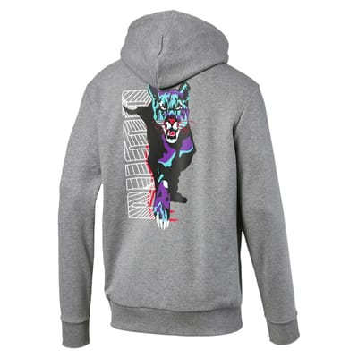 Puma Claw Pack Hoody Lange Mouw Grijs Heren Trui Katoen 595756 03